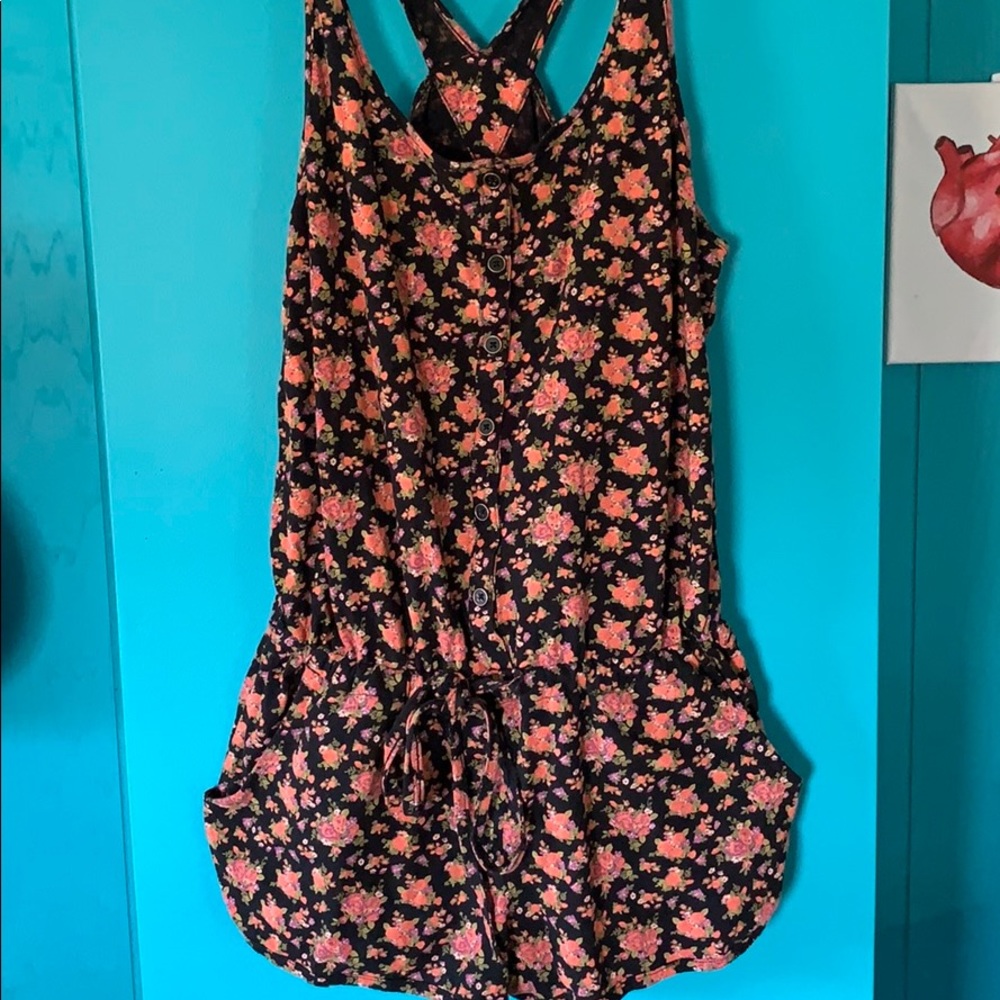Forever 21 Pink Flowery Romper